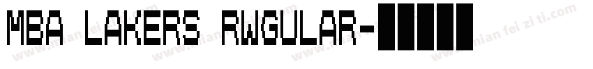 MBA Lakers Rwgular字体转换